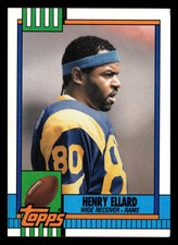 Henry Ellard 1990 Topps #72b Los Angeles Rams FOOTBALL *074B