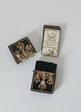 Antique Victorian Leather Needle Case w Packet of Needles