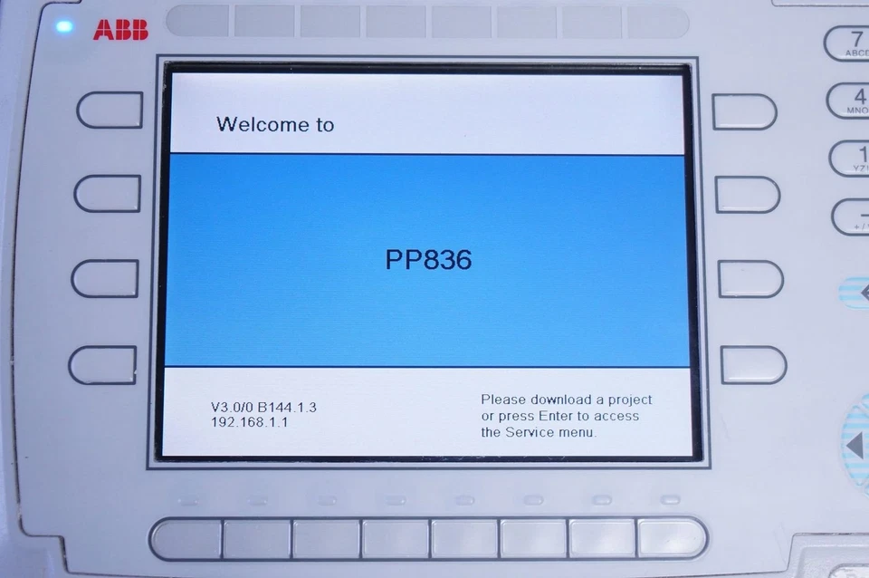 ABB Panel 800 PP836A 3BSE042237R1 HW: 05510A 24VDC 0,9A Control Panel - Bild 3 von 4