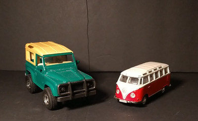 VW SAMBA BUS MATCHBOX LAND ROVER VINTAGE DIE CAST PUSH PULL VEHICLES VINTAGE 