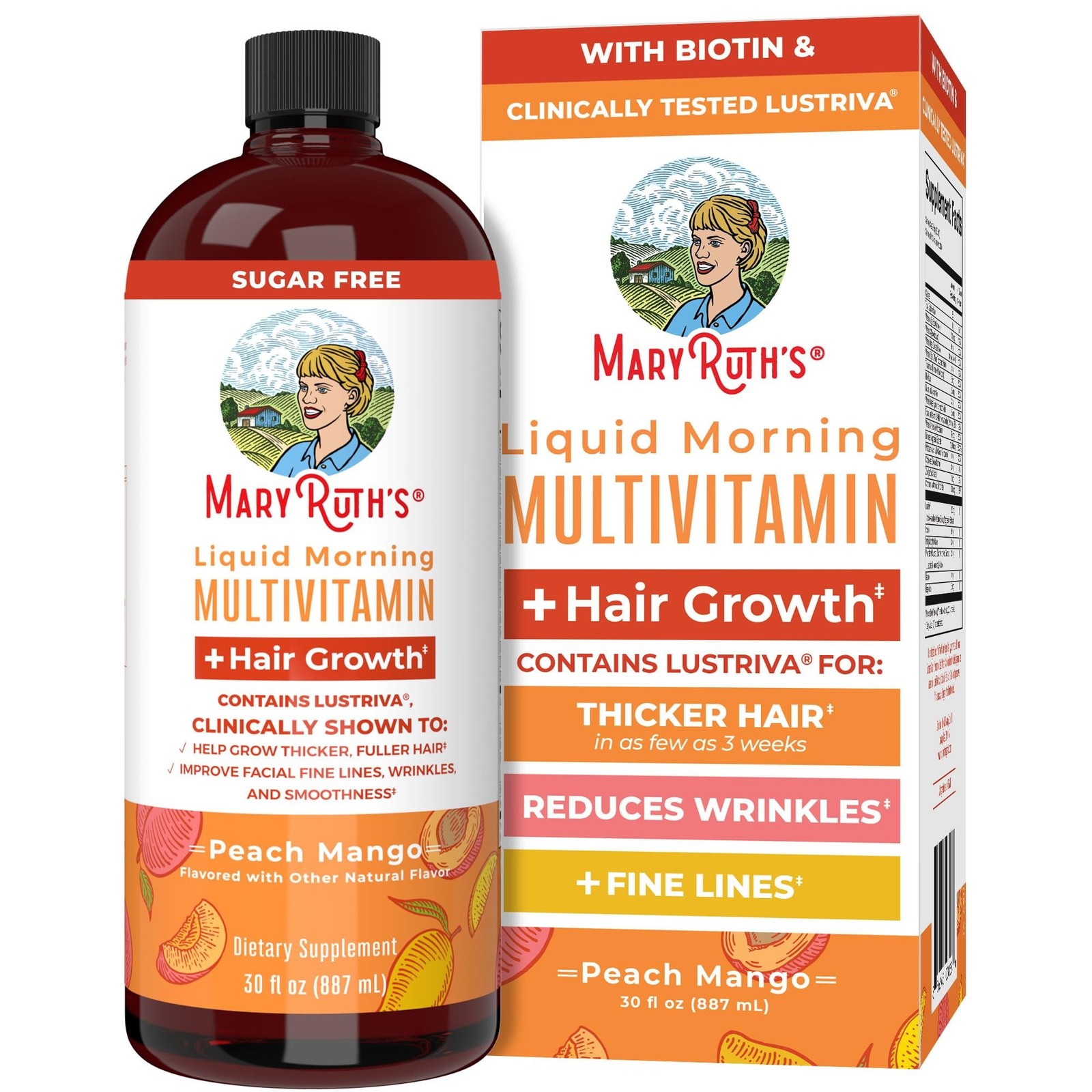 MARYRUTH'S Liquid Multivitamin+Hair Growth | Clinically Tested for Thicker Hair