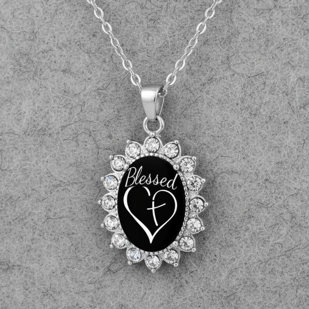 Bohemian Religious Blessed Cross In Heart Pendant Necklace | eBay
