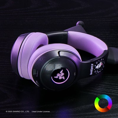 Razer Kraken Kitty V2 BT - Kuromi Edition Headset: Wireless Gaming
