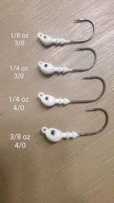 Poison Tail Jig Head Swimbait Swimjig Umbrella 1/8, 1/4, 3/8 oz Mustad Hook Bass