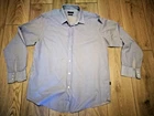 Hugo Boss Shirt Men’s Size XL Lukas blue geometric Long sleeve Thick Cotton