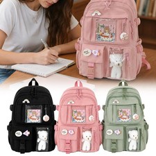 Backpack School Bag for Girls Large Cute Backpack With Cute Accessory