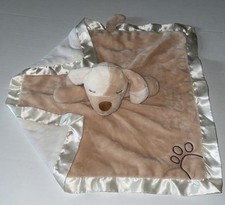 DOUGLAS BABY TAN DOG PUPPY PAW PRINTS SECURITY BLANKET LOVEY B3