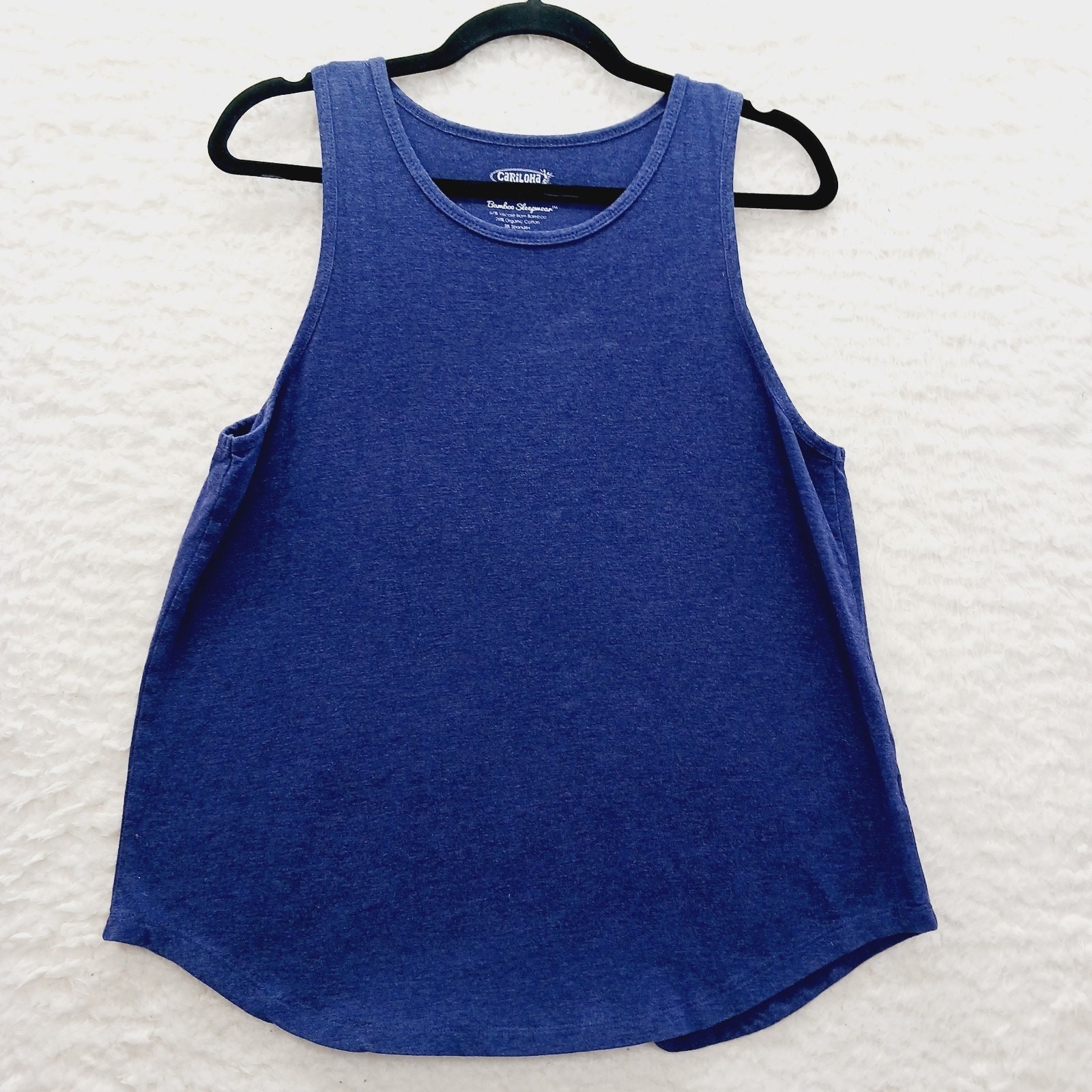 Tank Top Organic Bamboo Purple Heather Minimalist Capsule Wardrobe Luxe Size M-image