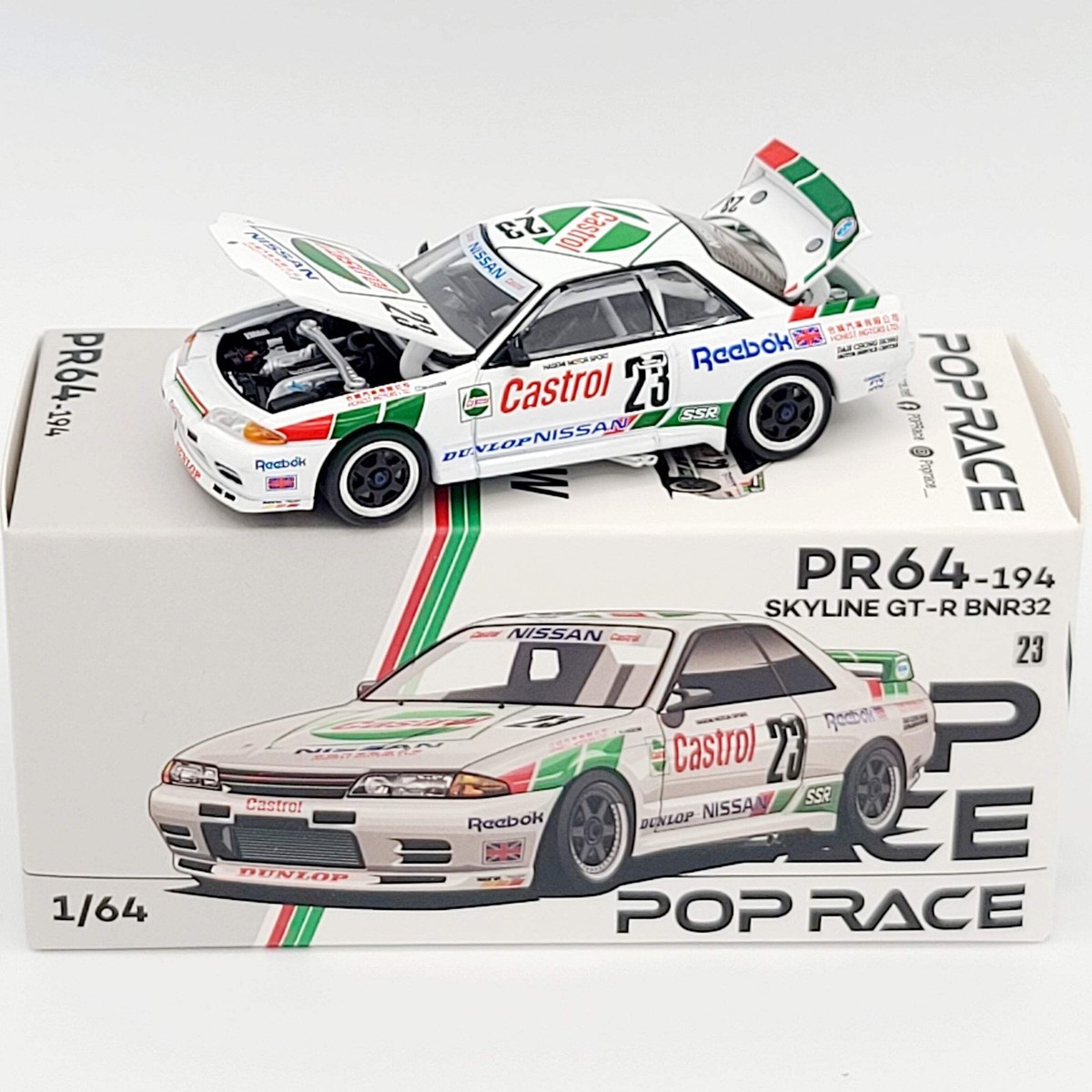 Pop Race Nissan Skyline GT-R R32 - 1:64, Castrol Oil (2025 Limited