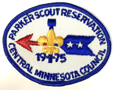 1975 Parker Boy Scout Reservation Patch Central Minnesota Council BSA 4x3" Oval