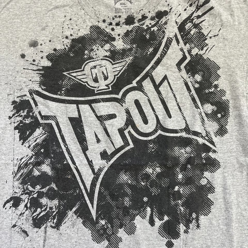Tapout Mens 2XL T Shirt Gray Short Sleeve Graphic - Image 2 of 4