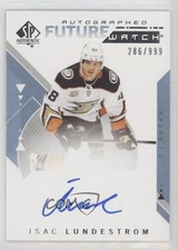 2018-19 SP Authentic Auto Future Watch 286/999 Isac Lundestrom #197 Auto lk8