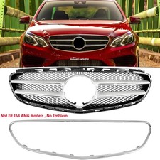For 2014-2016 Mercedes E350 E550 E400 E550 W212 Chromesilver Front Grille Grill