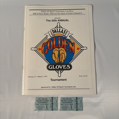 Vintage 1991 Dallas Golden Gloves 55th Annual Boxing Tournament