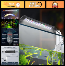8" Aquarium LED Light - Full Spectrum Fish Tank Lighting, Multi-Colored, Timer,