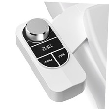 Non-Electric Bidet - Self Cleaning Dual Nozzle Frontal Classic Black/Silver