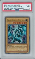 PSA 9 Blue-Eyes White Dragon LDB-P001 1st Edition Portuguese (LOB-001) Ultra 103