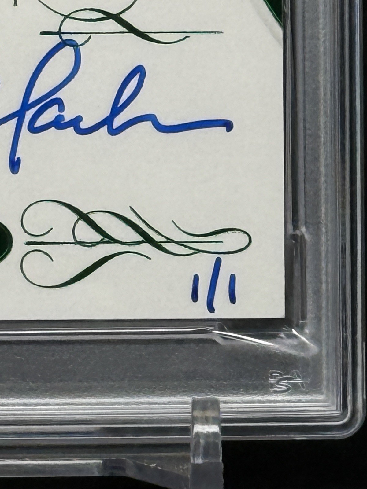 Dwight Clark 2015 Panini Flawless Signatures Emerald 2018 Honors 1/1, PSA 9 MINT view 4