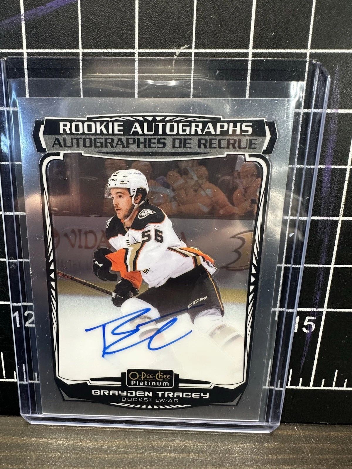 2022-23 22-23 OPC PLATINUM ROOKIE AUTO BRAYDEN TRACEY ANAHEIM DUCKS