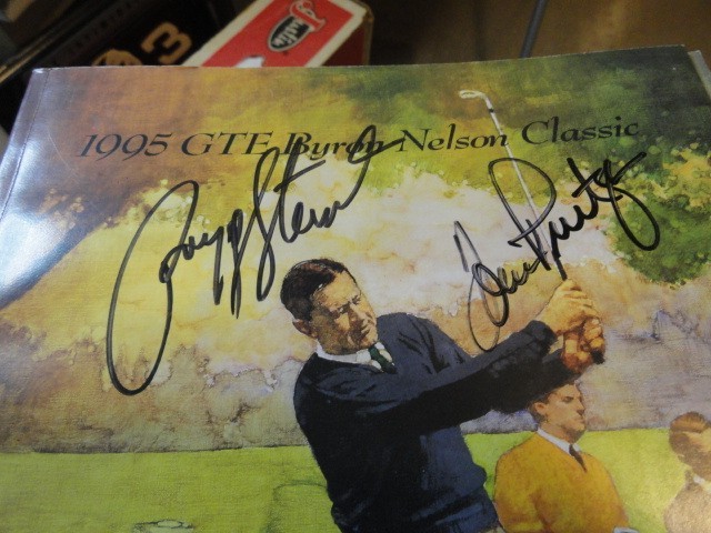 Payne Stewart Tom Purtzer Signed cover 1995 Byron Nelson Golf Program RARE