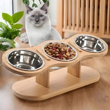 Katzennapf Erhöht Futterstation Katzen 3 Schüsseln Futternapf Katze Wassernapf