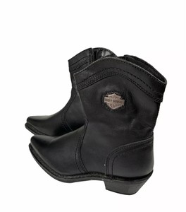 black motorcycle booties