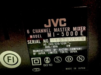 JVC MI-5000 Vintage 6 CHANNEL MASTER MIXER | eBay