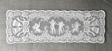 White 16" X 54" Quaker Lace Table Runner Valentine Wedding Christmas