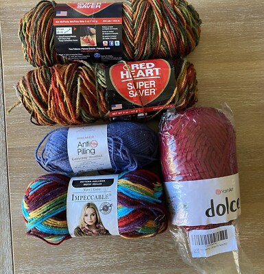 Yarn Bundle - Red Heart, Premiere Anti Pilling, YarnArt Dolce, Loops & Threads