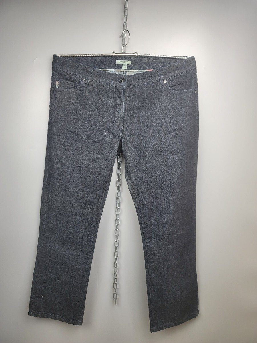 Burberry London Nova Check Selvedge Denim Jeans Womens Size US 12