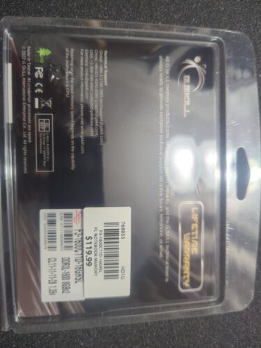 4GB G.Skill Ripjaws DDR3 1600MHz SO-DIMM 1.35V laptop memory kit (2x 4GB) CL11 - Picture 2 of 2