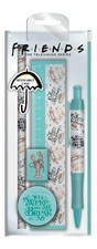 FRIENDS TV SERIES STATIONERY PEN PENCIL RULER RUBBER SET NEW OFFICIAL
