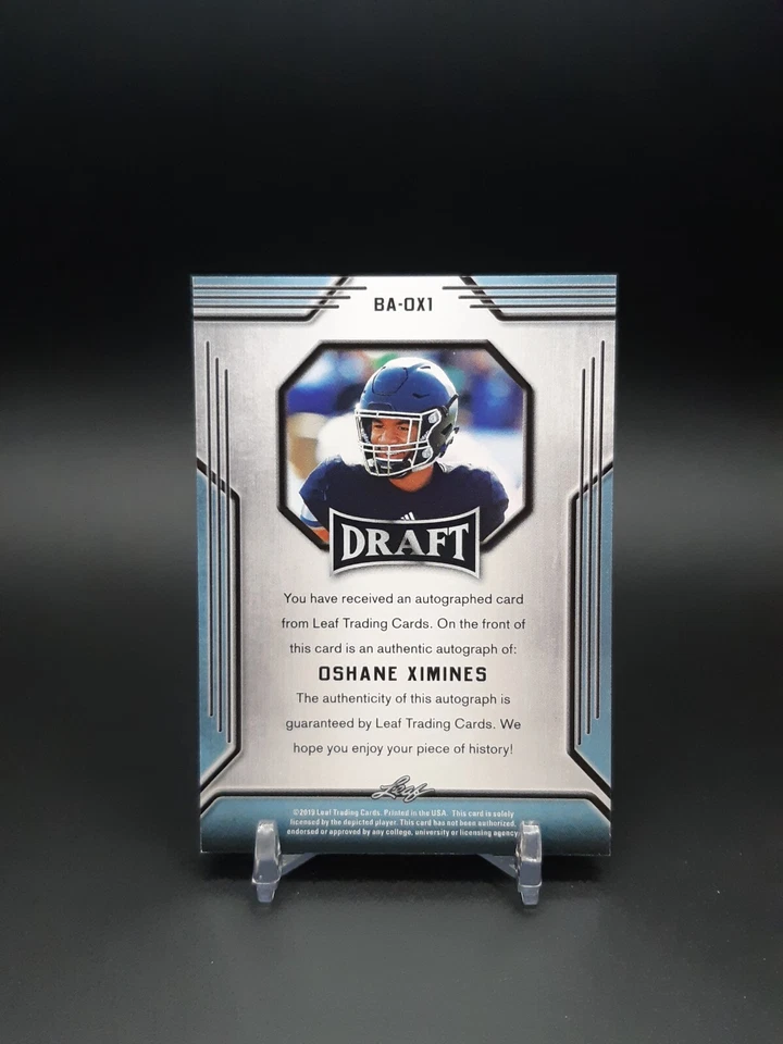 2019 Leaf Draft Auto Oshane Ximines #BA-OX1 Rookie Auto RC - Image 2 of 2