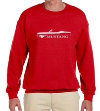 1965 1966 Ford Mustang Convertible Classic Outline Design Sweatshirt NEW