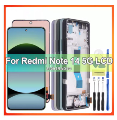 For Xiaomi Redmi Note 14 5G LCD Display Touch Digitizer Assembly With Frame