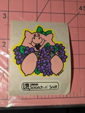 Vintage Trend Scratch N Sniff Sticker Pig Lavender scent 