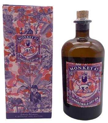 Monkey 47 Dry Gin A Bathing Ape / Bape Edition Bottle No10806/12.000 Schwarzwald