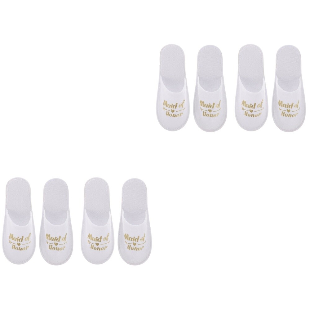 PANTOFOLA D’ORO 2 PEZZI Pantofole Monouso Damigella d'onore Viaggio Onore Camera Ospite Casa Senza Scarpe