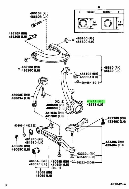 Toyota Genuine Knuckle, Steering, RH 43211 - 30191 | eBay
