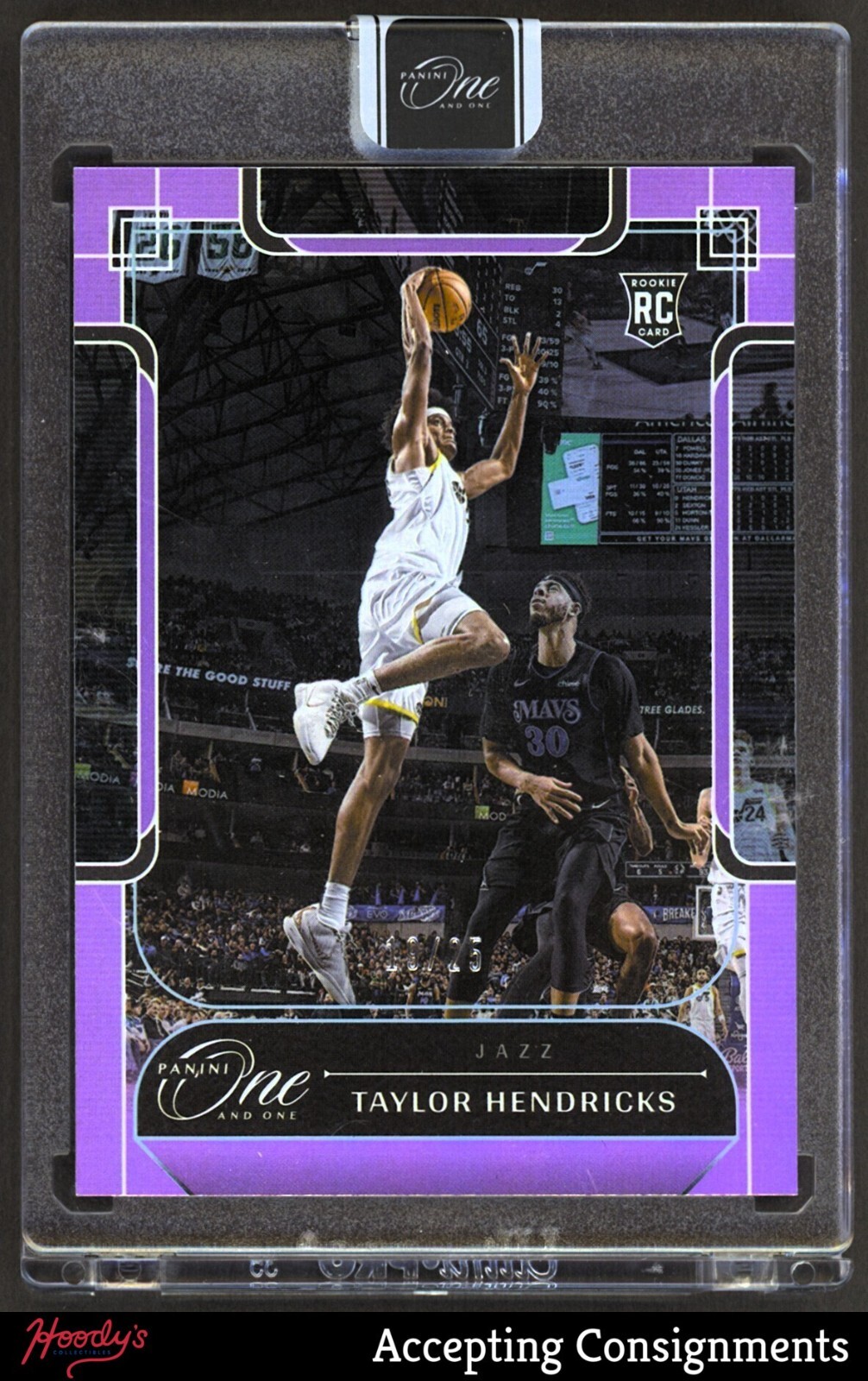 2023-24 Panini One and One Purple #128 Taylor Hendricks RC ROOKIE JAZZ 19/25
