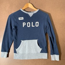 Polo Ralph Lauren Sweater Youth Size Small Blue Long Sleeve Boys Pullover