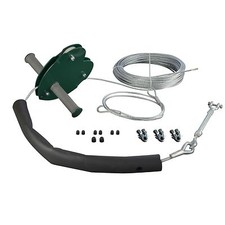 Funivia per Bambini Verde Funivia da Giardino con Ruote in Plastica 25 m