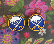 2 Piece BUFFALO Hockey Team Silicone Focal Beads DIY Jewelry Pens Sports Beads