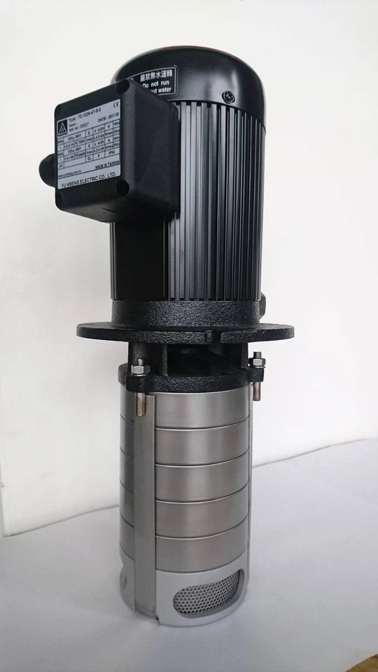 1HP CNC Machine Coolant Pump 208/220/240/415/440/480V,  226mm 9" stem, BSPT 3/4" - Image 4 of 4