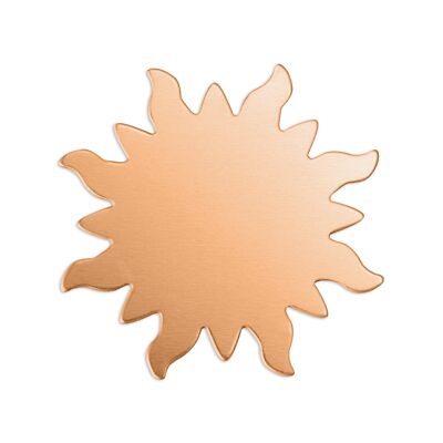 ImpressArt Sun, 1 1/4'', Copper, Premium Metal Stamping Discs, 24 pc