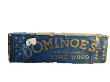 DOMINEOS VINTAGE EN BOIS DUR FABRICATION BRITANNIQUE AVEC BOITE