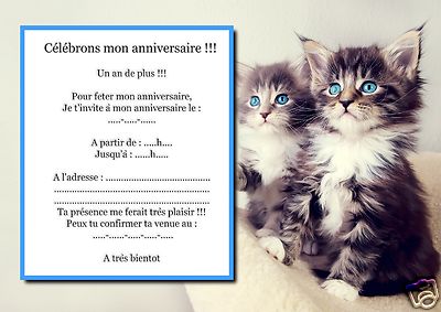 Cartes D'invitation Anniversaire - Lot De 5 Ou 12, Référence 960, Format 36, Sans Marque