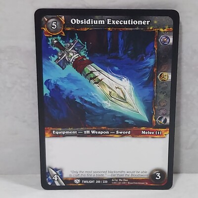 World Of Warcraft Twilight Of The Dragons Obsidium Executioner 200/220 TCG Card