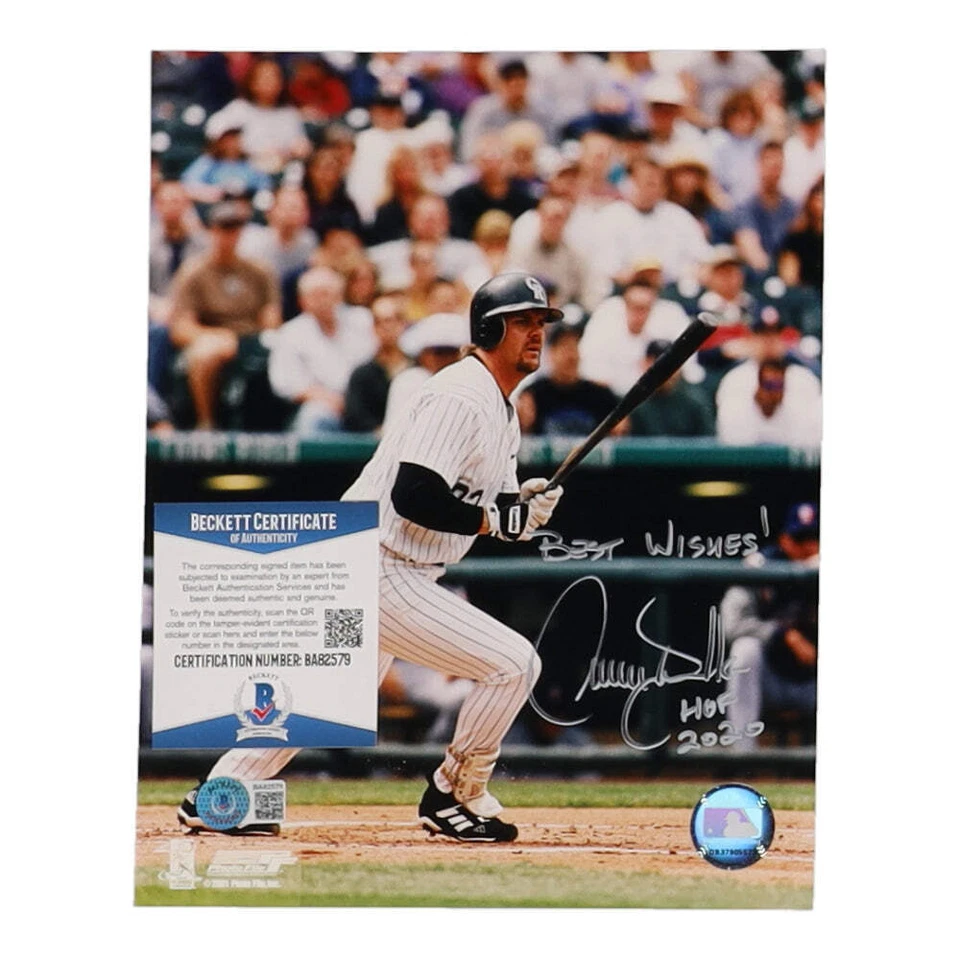 Larry Walker Signed (Beckett) 8x10 Photo Inscribed "Best Wishes!" & "HOF 2020" - Image 2 of 2