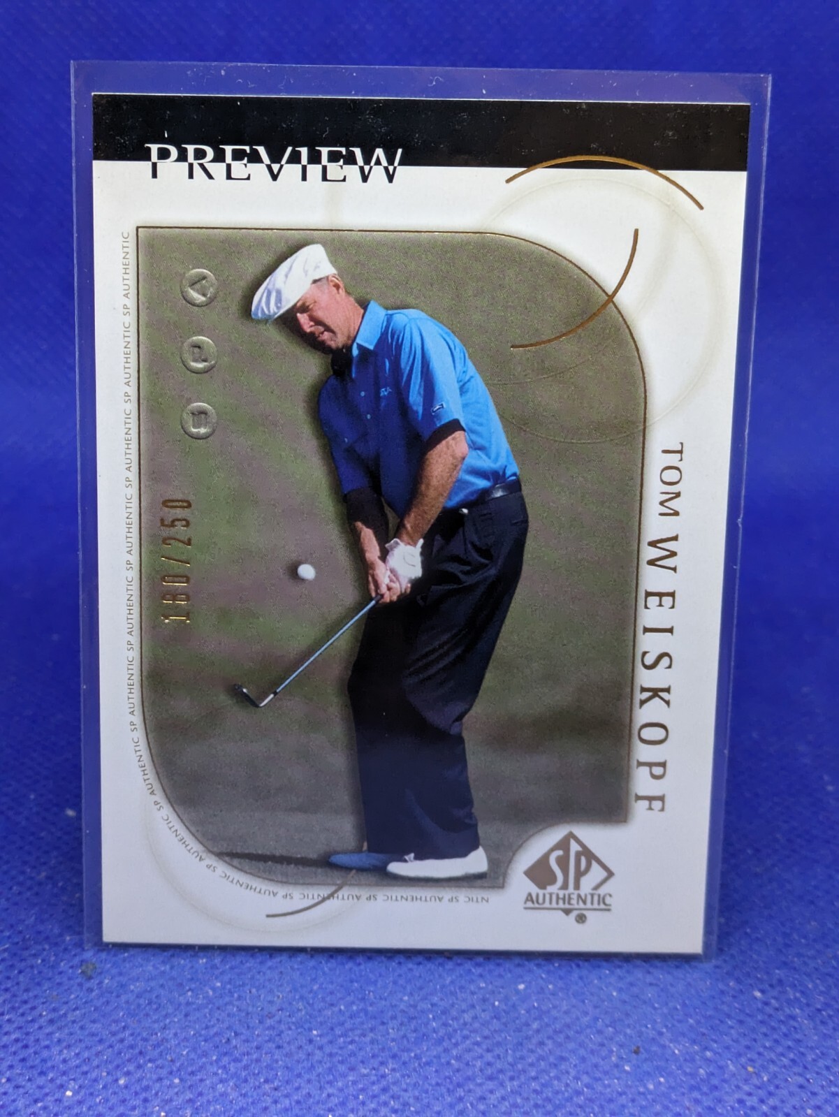 2001 SP Authentic Preview Tom Weiskopf #7 GOLD 180/250
